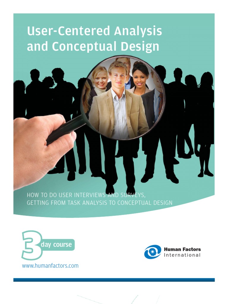User-Centered Analysis and Conceptual Design: Day Course | PDF ...