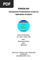 MAKALAH Manajemen Perbankan Syariah, SDM