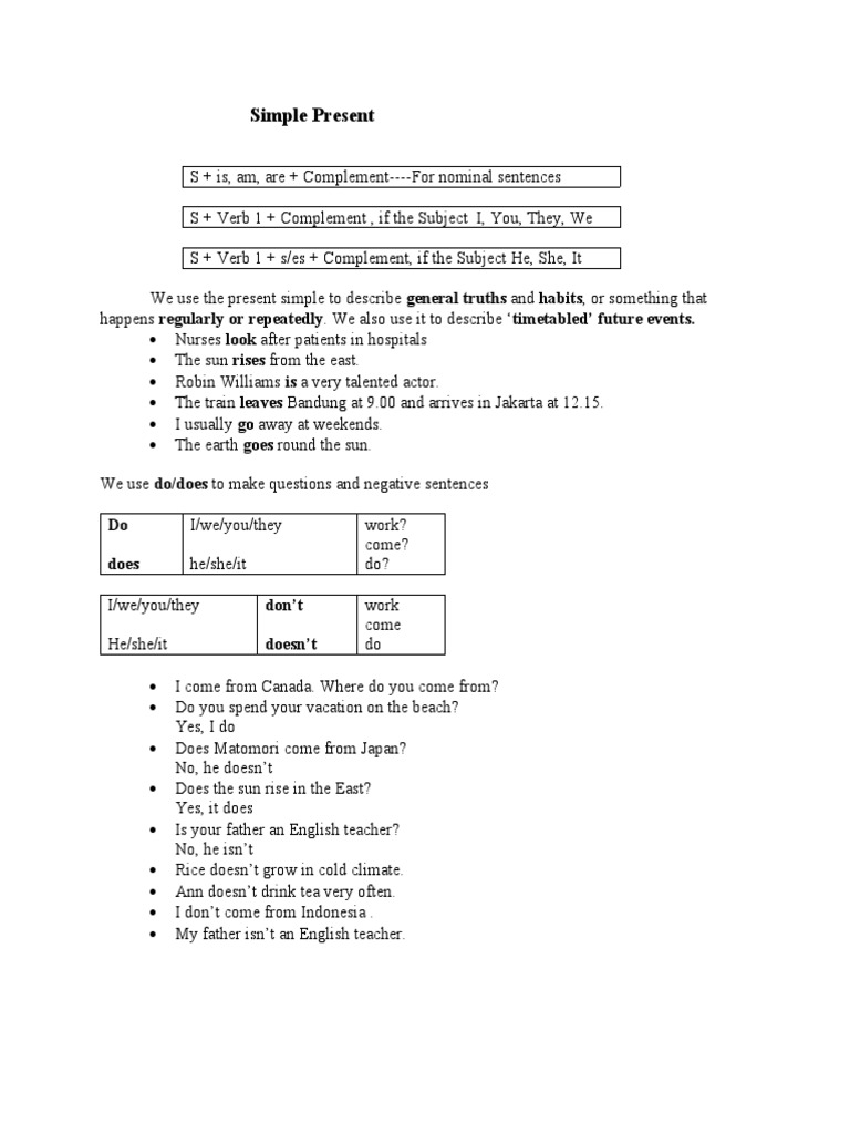 Discussion (Simple Present) | PDF