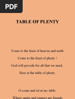 Table of Plenty