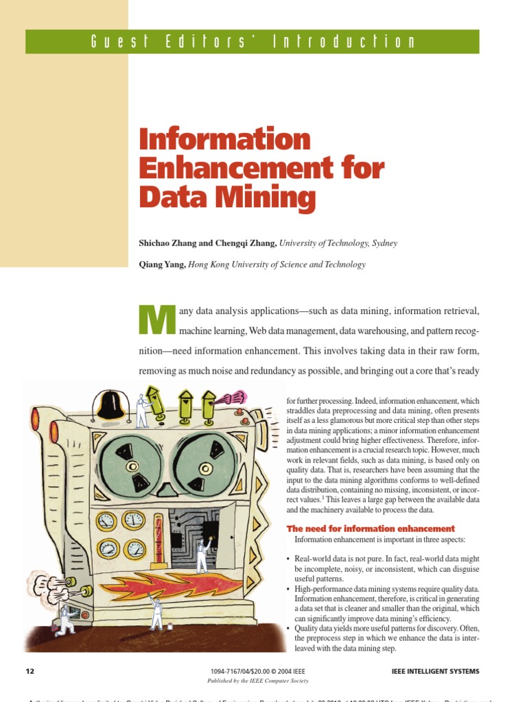 Information Enhancemenet For DM | PDF | Data Mining | Data