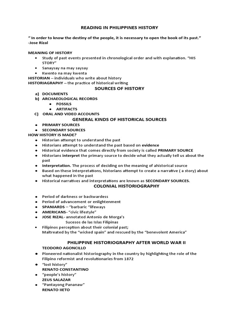 Understanding Philippine Historiography | PDF | Primary Sources ...