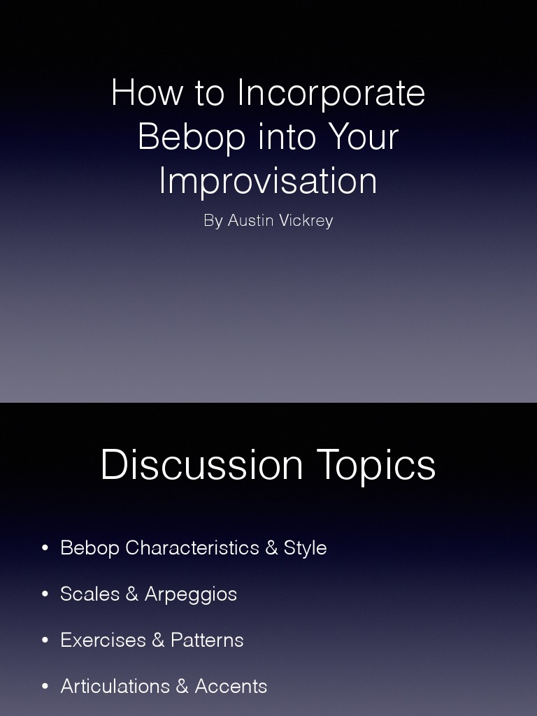 Mastering Bebop Improvisation Techniques | PDF | Minor Scale | Chord ...