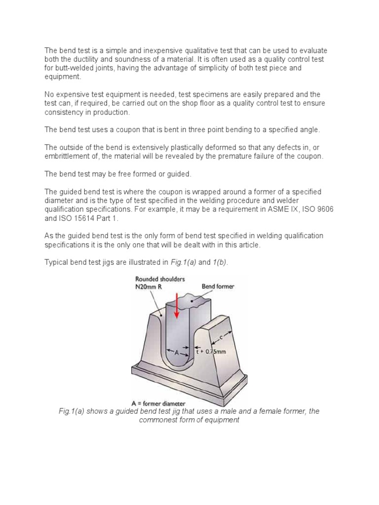 Bend Test Summary | PDF | Construction | Welding