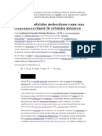 Método de Orbitales Moleculares Como Una Combinación Lineal de Orbitales Atómicos
