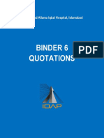 Binder 6 Quotations: 300 Bedded Allama Iqbal Hospital, Islamabad