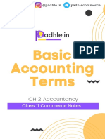 Padhle 11th - Basic Accounting Terms Notes