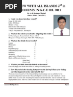 Download Interview With All Islands 2nd in All Mediums in gce Ol 2011 by AumsA Sri Lanka SN53178281 doc pdf