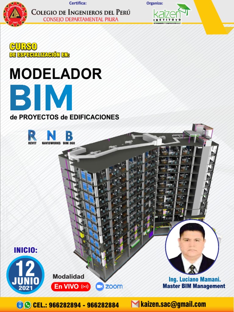 Curso de Modelador BIM en Edificaciones | PDF | Autodesk Revit | Ingeniería