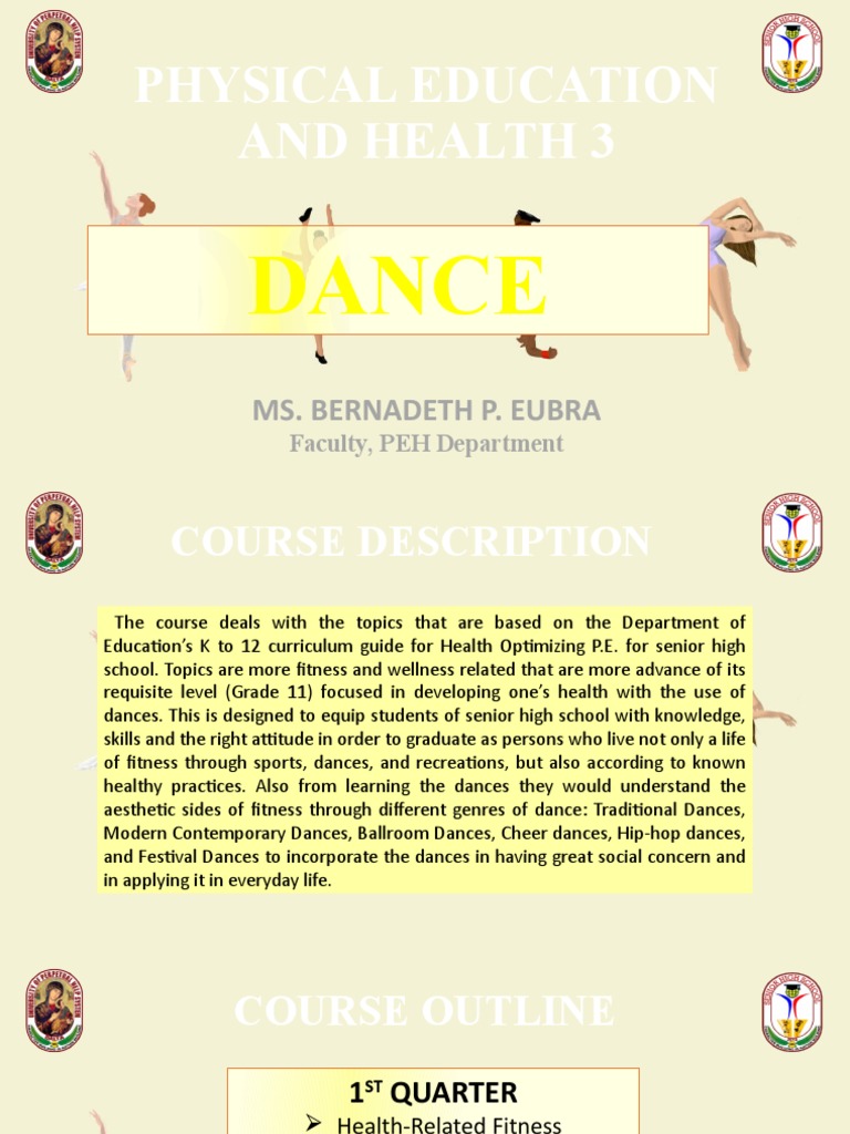 PEH 3 Dance Course Overview | PDF | Physical Education | Dances