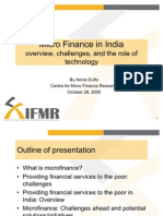 Micro Finance in India: Overview, Challenges, and The Role of Technology