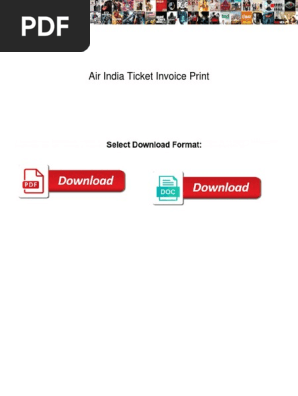 Air India Ticket Invoice Print