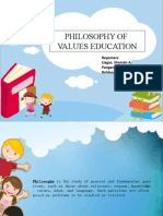 Philosophy of Values Education: Reporters: Llagas, Shaniah A. Pangan, Dhaisy C. Roldan, Maricris G