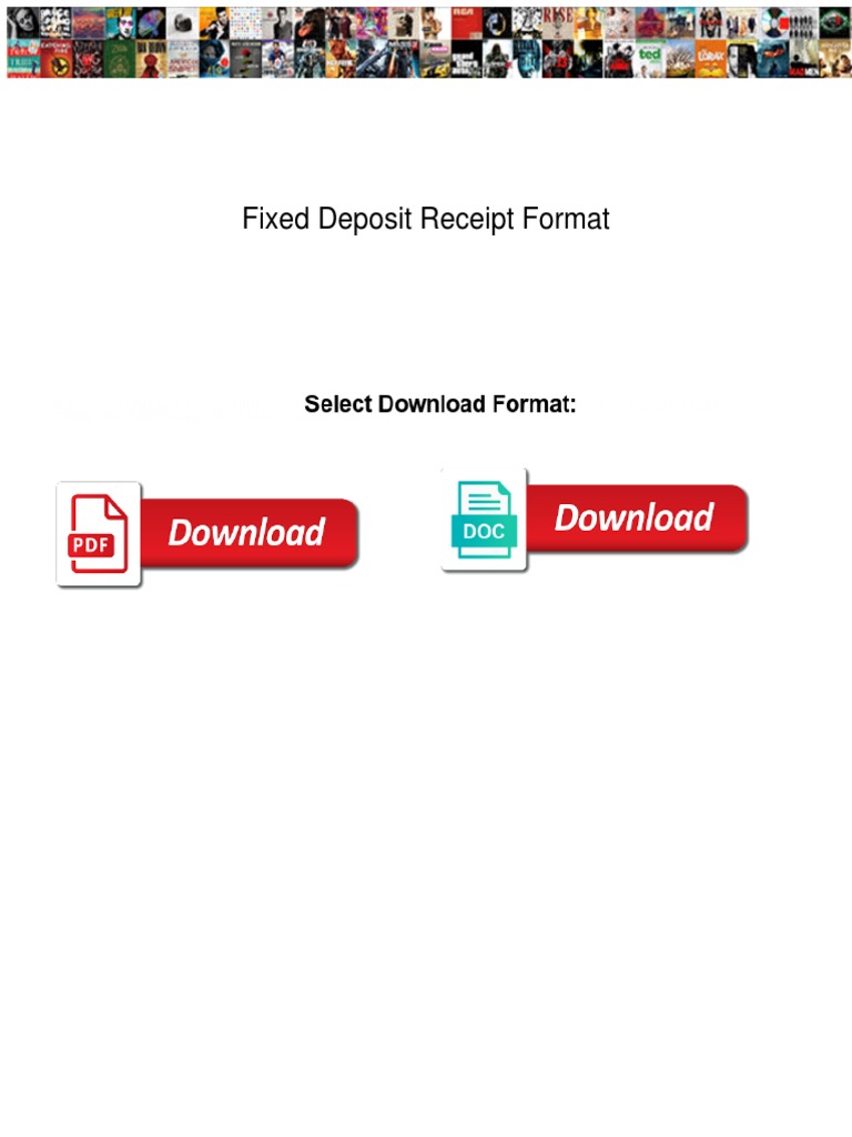 Fixed Deposit Receipt Format Pdf