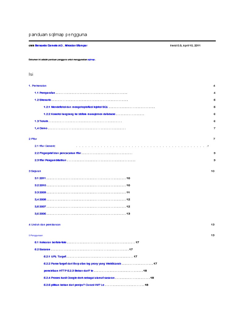 Panduan Pengguna SQLMap | PDF