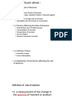 You Will Learn About:: - Definition Rate of Reaction