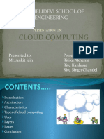 Chamelidevi School of Engineering: Cloud Computing
