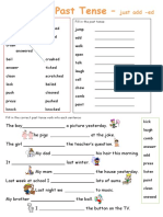 Simple Past Tense Add Ed