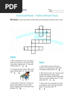 Crossword Puzzle - Verbs in Present Tense 1