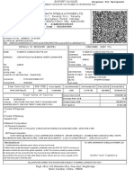 Export Invoice for Iron Ore Pellets