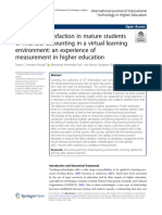 Feelings of Satisfaction in Mature Students of Financial Accounting in A Virtual Learning Environment: An Experience of Measurement in Higher Education