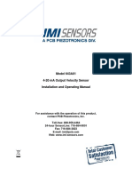 Model 643A01 4-20 Ma Output Velocity Sensor Installation and Operating Manual