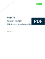 Sage X3 Version 12.0.23 NA Addon Installation Guide
