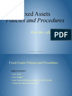 Fixed Assets: Policies and Procedures