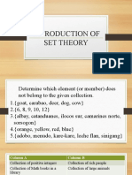 Introduction of Set Theory