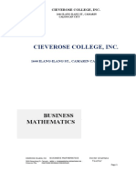 Cieverose College, Inc.: Business Mathematics