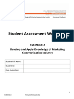 BSBMKG418 - Assessment Workbook v1.0