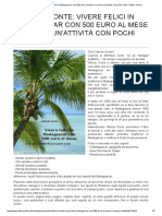 Vittorio Conte_ Vivere felici in Madagascar con 500 euro al mese o creare un’attività con pochi soldi - Difesa Online