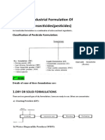 Industrial Formulation of Insectides