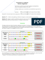 Transcription Et Traduction: Exercice D'application: Correction