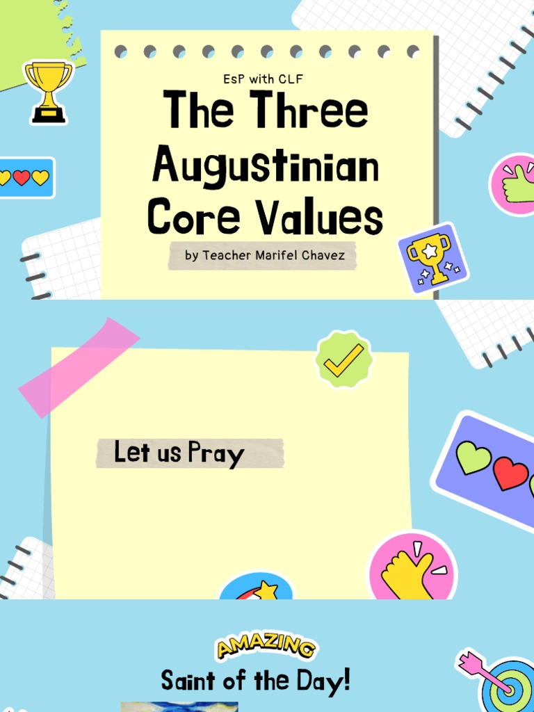 Augustinian Core Values Explained | PDF | Augustine Of Hippo | Love