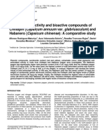 Actividad Antioxidante Comparacion Chile Habanero