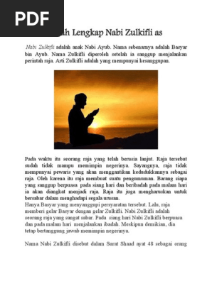 Kisah Lengkap Nabi Zulkifli As Pdf