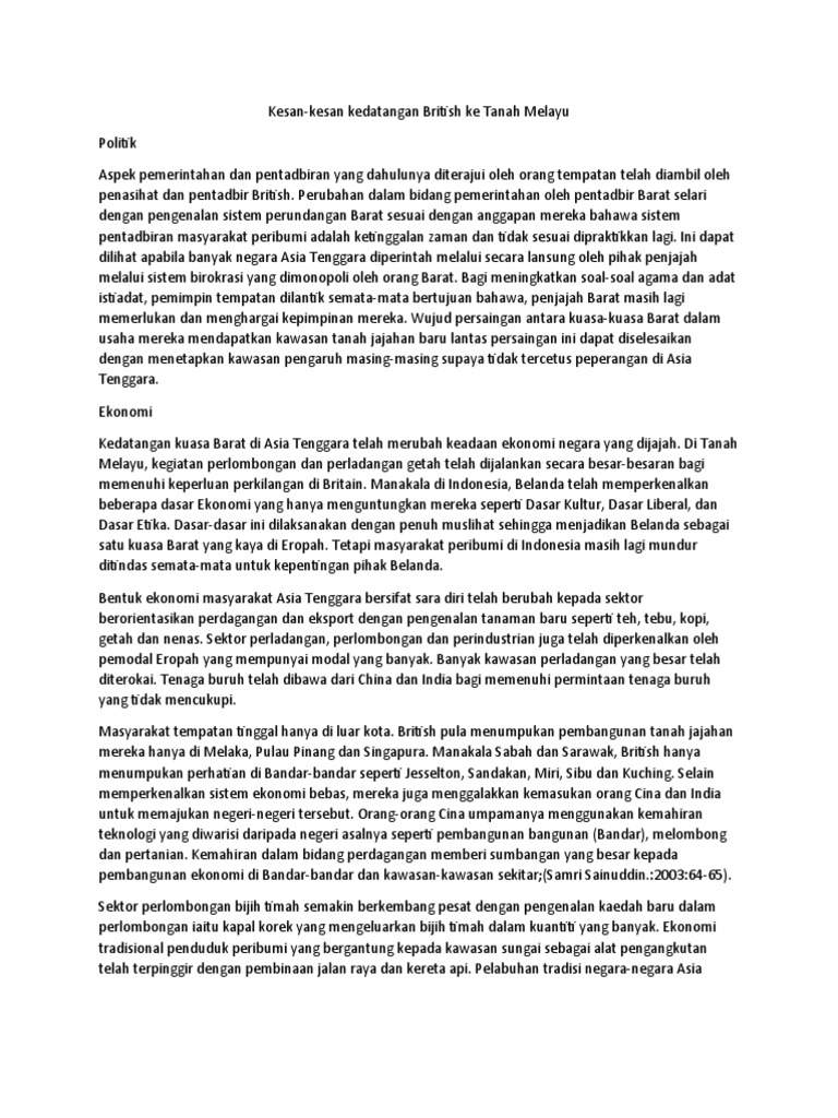 Kesan Kuasa Barat Pdf