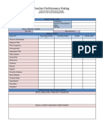 Teacher Performance Rating: Employee Info