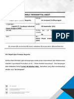 Schedule Kunjungan Innitial Assessment (08 Oktober 2021) - Logistik PT. SIER