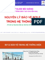 Bảo Vệ RƠLE (Slide Bài Giảng) - Nguyễn Xuân Tùng