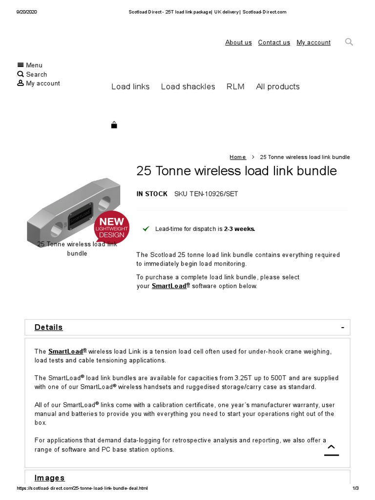 Scotload Direct - 25T Load Link Package - UK Delivery | PDF | Computing