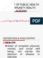 Concept of Public Health & Community Health Nursing