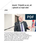Bogić Bogićević - Prijetili Su Mi, Ali Nisam Htio Glasati Za Vojni Udar JNA