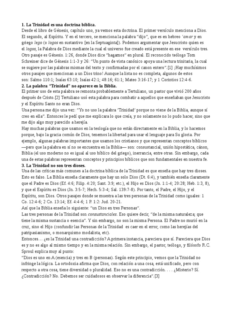 La Trinidad: Un misterio revelado | PDF | Trinidad | Biblia