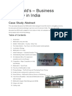 Mcdonald'S - Business Strategy in India: Case Study Abstract