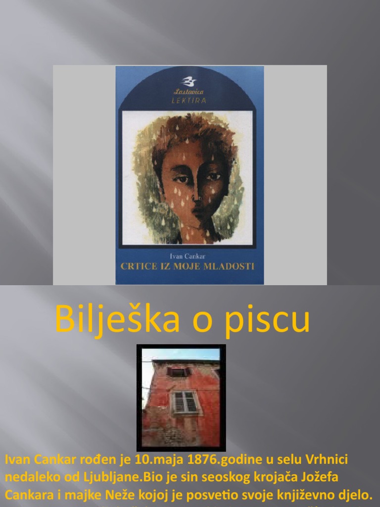 ivan cankar crtice iz moje mladosti