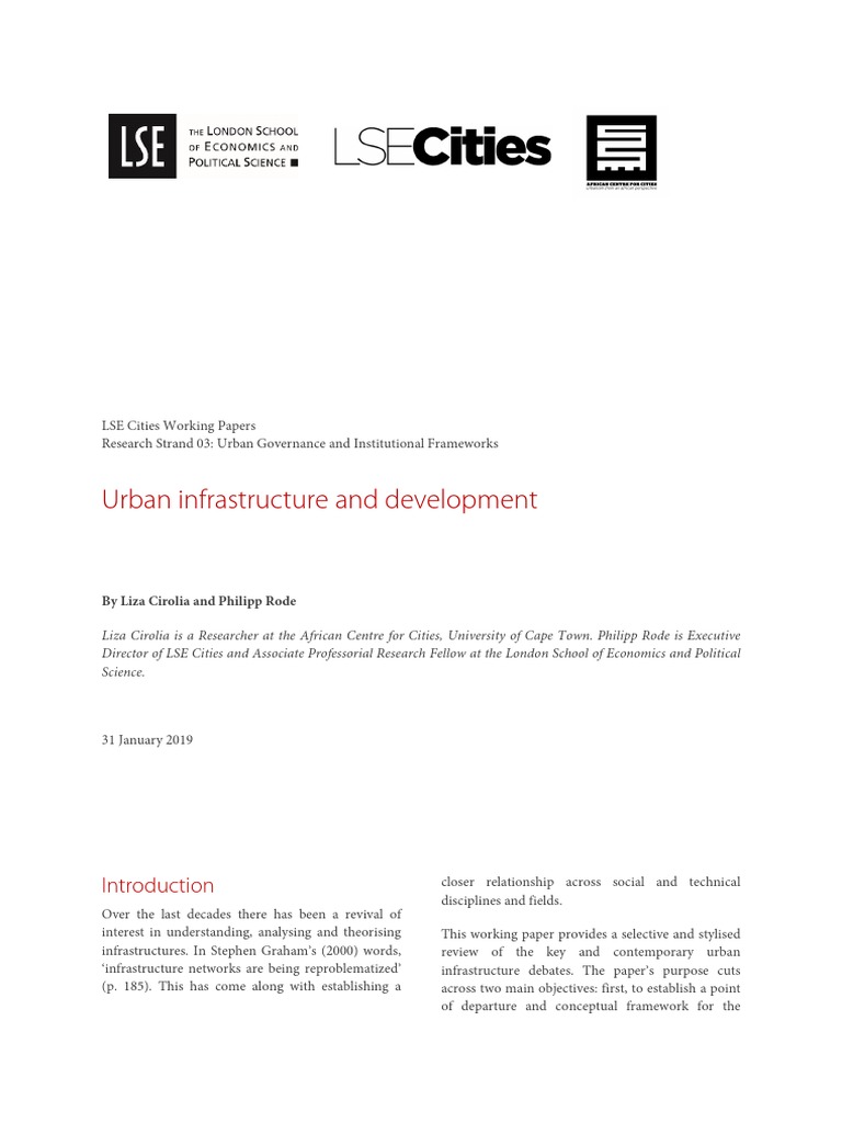 Urban Infrastructure Ideals and Governance | PDF | Infrastructure ...