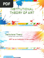 Institutional Theory of Art