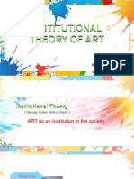 Institutional Theory of Art
